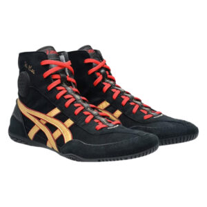 Asics Dan Gable Evo 3 Wrestling Shoes - Black & Pure Gold