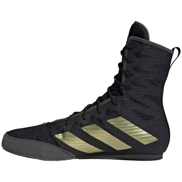 Adidas Box Hog 4 Boxing Shoes - Black & Gold Adidas Box Hog 4 Boxing Shoes - Black & Gold