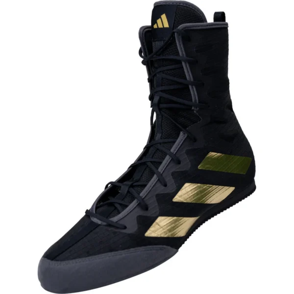 Adidas Box Hog 4 Boxing Shoes - Black & Gold Adidas Box Hog 4 Boxing Shoes - Black & Gold