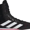 Adidas Box Hog 4 Boxing Shoes - Black, White, & Red Adidas Box Hog 4 Boxing Shoes - Black, White, & Red