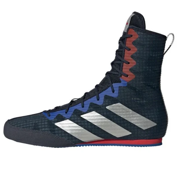 Adidas Box Hog 4 Boxing Shoes - Legend Ink, Silver, & Grey Adidas Box Hog 4 Boxing Shoes - Legend Ink, Silver, & Grey