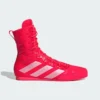 Adidas Box Hog 4 Boxing Shoes - Red & White Adidas Box Hog 4 Boxing Shoes - Red & White