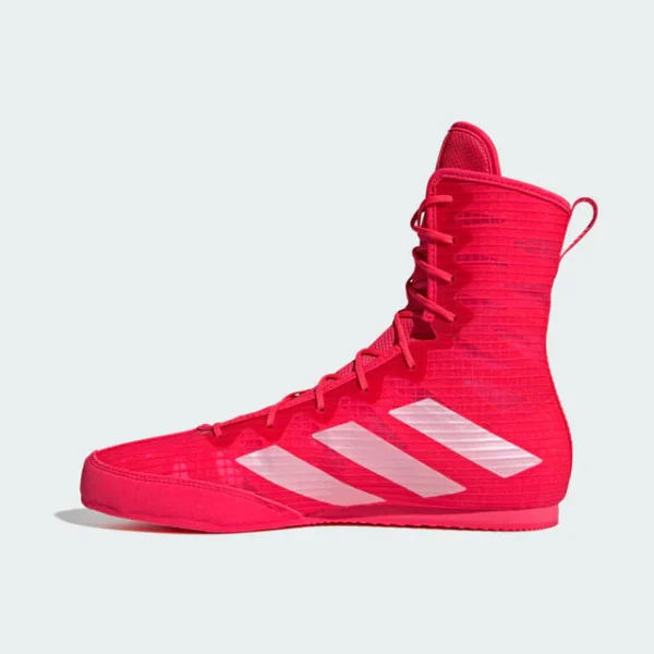 Adidas Box Hog 4 Boxing Shoes - Red & White Adidas Box Hog 4 Boxing Shoes - Red & White