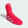 Adidas Box Hog 4 Boxing Shoes - Red & White Adidas Box Hog 4 Boxing Shoes - Red & White