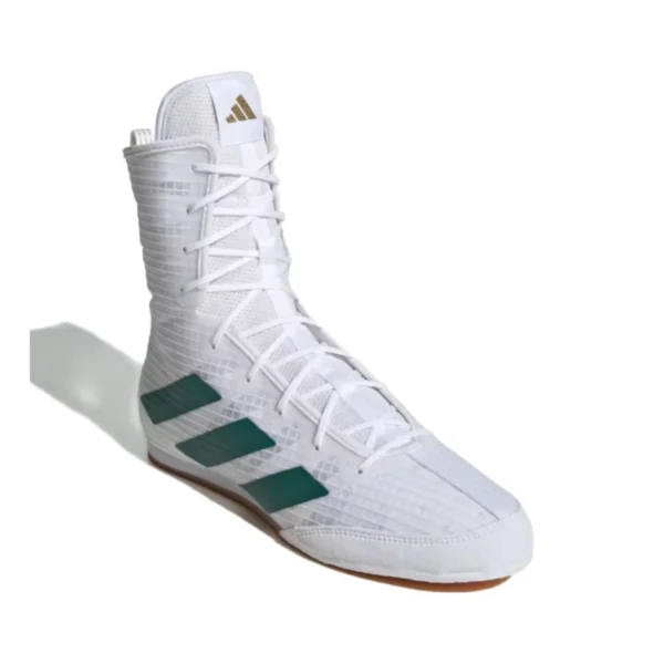 Adidas Box Hog 4 Boxing Shoes - White & Green Adidas Box Hog 4 Boxing Shoes - White & Green