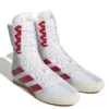 Adidas Box Hog 4 Boxing Shoes - White & Red Adidas Box Hog 4 Boxing Shoes - White & Red