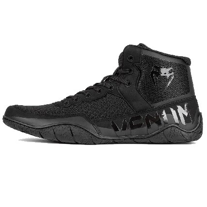Venum Elite Wrestling Shoes - Black & Black