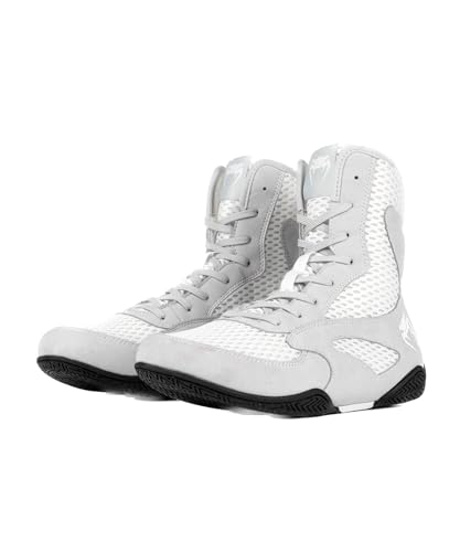 Venum Contender Boxing Shoes - White & Grey Venum Contender Boxing Shoes - White & Grey